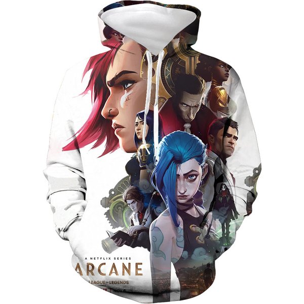Arcane Hoodie Lol Vi Cosplay Hoodie 3D Printed Hooded Hoodies-image