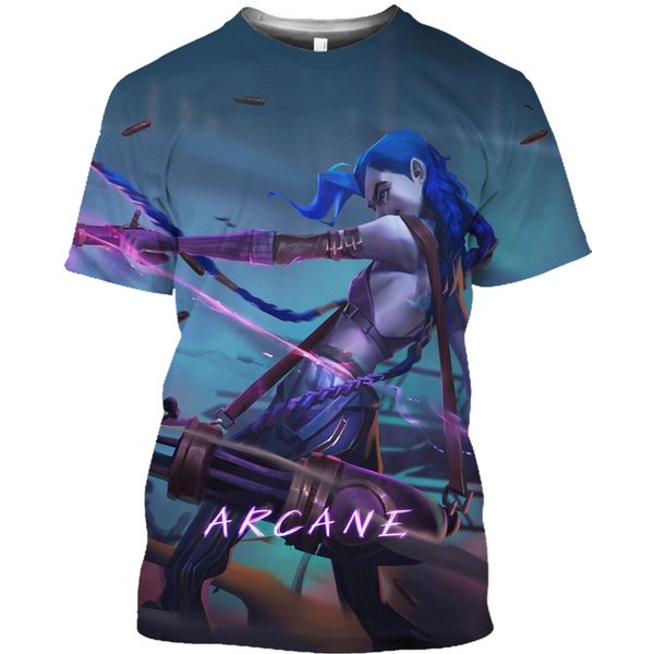 Arcane League Of Legends T Shirt Anime 3D Print-image