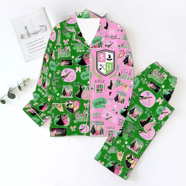 Wicked Changed For Good 2024 Christmas Holidays Polyester Pajamas Set-image