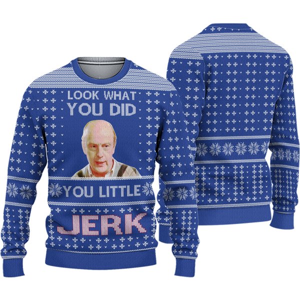 Home Alone Ugly Sweater, You Little Jerk Meme Christmas Sweater