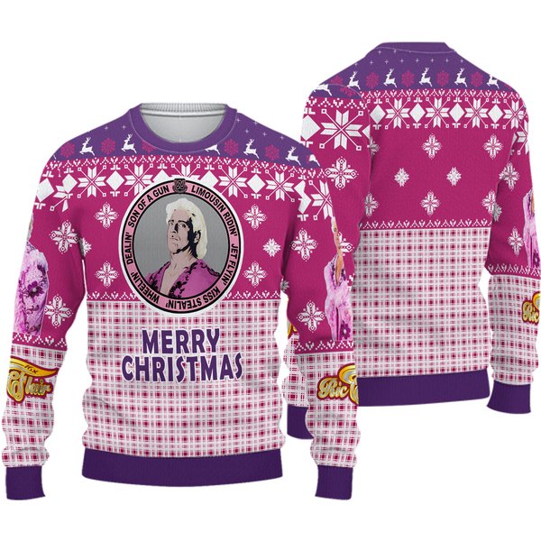Merry Christmas Ric Flair Ugly Christmas Sweater-image