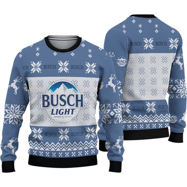 Light Beer Ugly Sweater Snowy Night, Beer Loves Ugly Gift-image