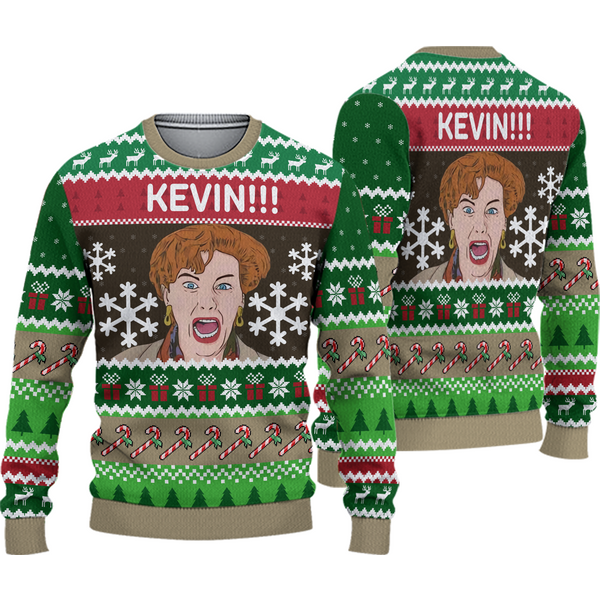 Kevin!!! Home Alone Ugly Christmas Sweater, Ugly Sweater-image
