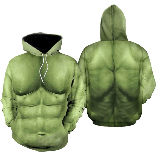 The Incredible Hulk Cosplay Hoodie Jogger, Green Hulk Costume 3D Hoodie Pants-image