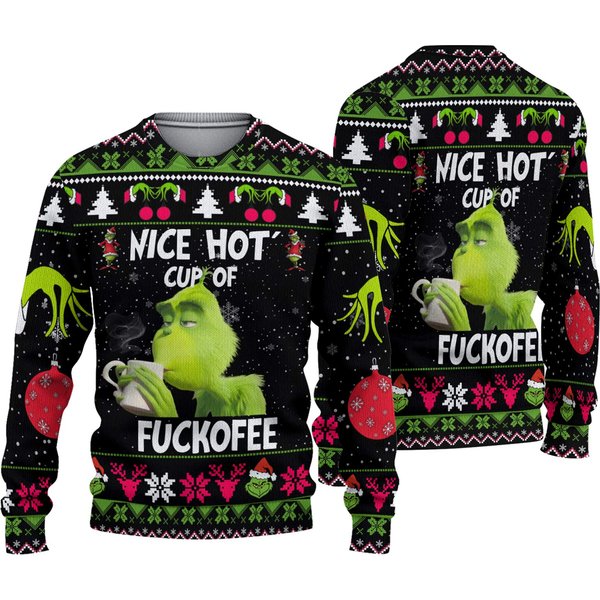 Ugly Christmas Sweater With Funny Character-image