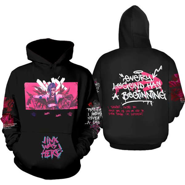Unisex Oversize Arcane Jinx Hoodie Best Gift