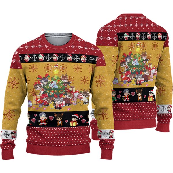 Bangtan Boys Friends Bts Chibi Ugly Sweater-image