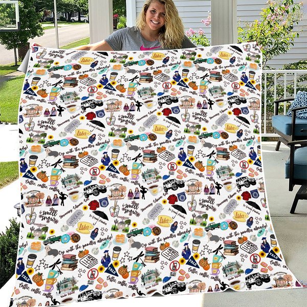 Gilmore Girl Collage Plush Blanket, Cozy Soft Fleece Throw Blanket-image