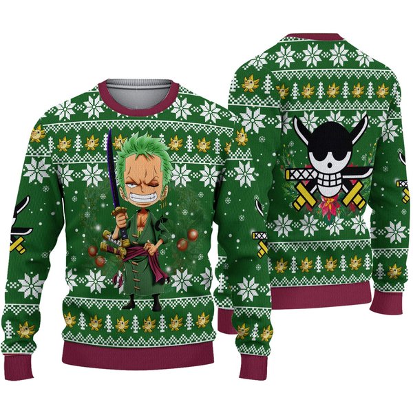Ugly Christmas Sweater And Hoodie One Piece Anime Xmas, Christmas Sweater-image