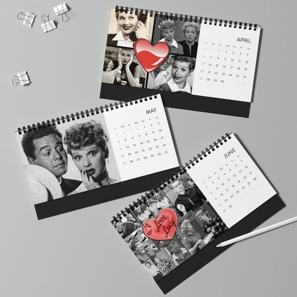 I Love Lucy Tv Show Desk Decor, Desktop Calendar, Vintage Calendar Planner For Home Office