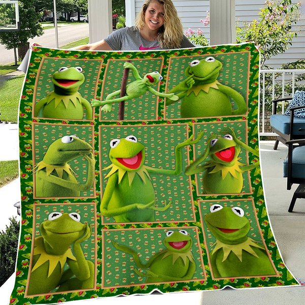 Frog Blanket, K The Frog Fleece Blanket-image