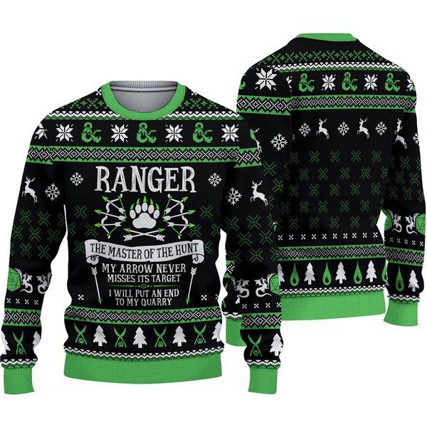 Dungeon Ranger Ugly Christmas Sweater | Dungeons And Dragons Christmas Sweatshirt-image