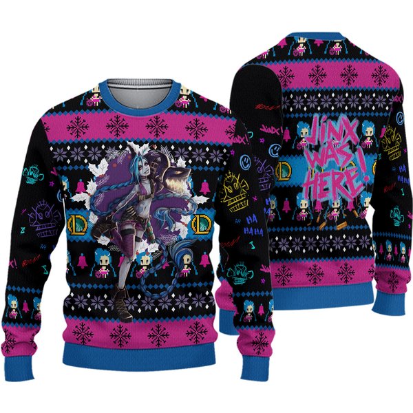 Jinx League Of Legends Ugly" Christmas Sweater P86653-image