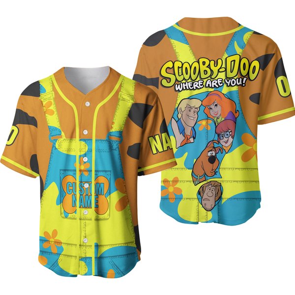 Scooby Doo Where Are You Big Question Fan Personalized Baseball Jersey-image
