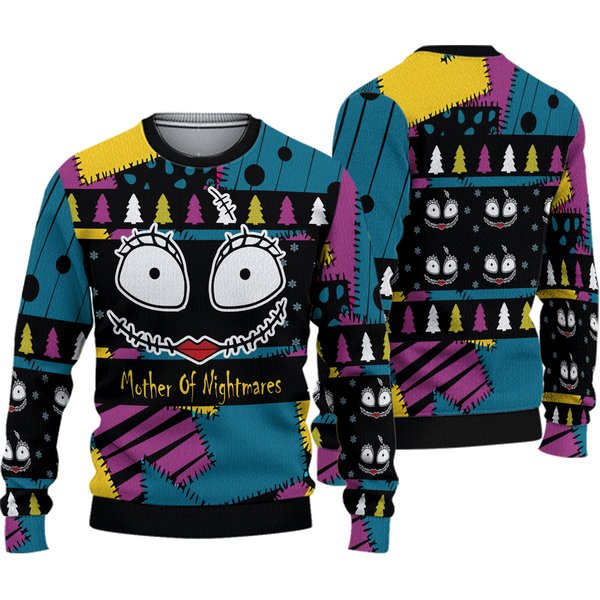 Ugly Christmas Sweaters Nightmare Before Christmas Sally O Neck Winter Autumn Xmas-image