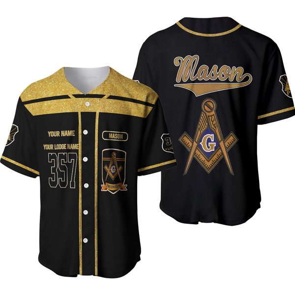 Freemasonry Masonic Personalized Lodge Baseball Jersey-image