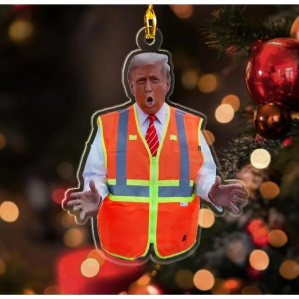 Trump Ornament, Garbage Trump Truck 2024 Christmas Ornament-image