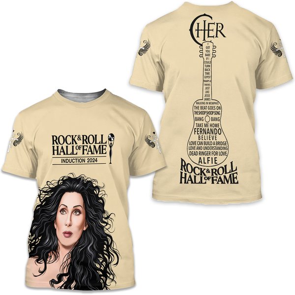 Cher Rock And Roll Hall Of Fame Introduction 2024 T Shirt 3D-image