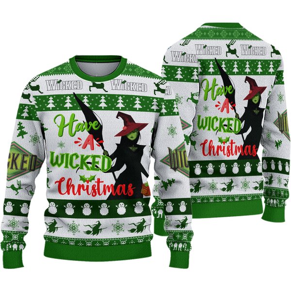 Wicked Have A Wicked Christmas Happy Holidays 2024 Ugly Sweater