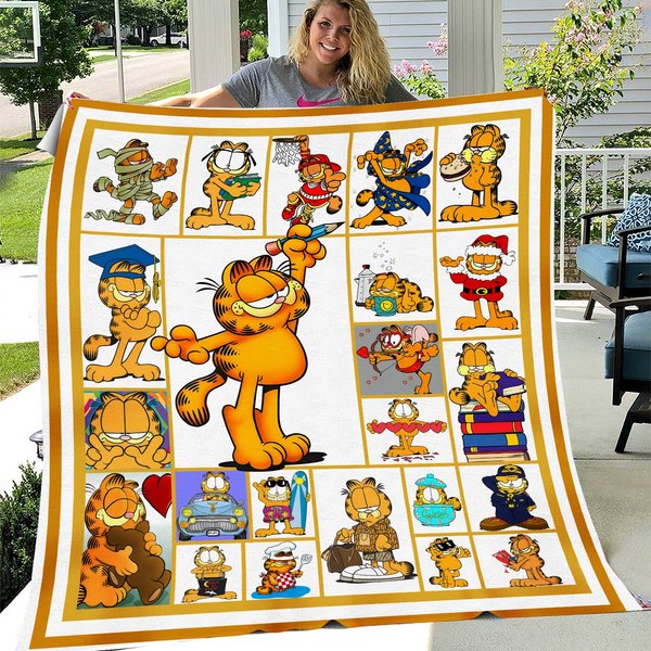 Garfield Quilt Garfield Cartoon Movies Quilt Blanket-image