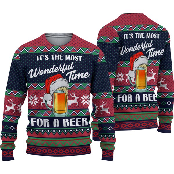It's The Most Wonderful Time For A Beer Christmas Ugly Sweater-image