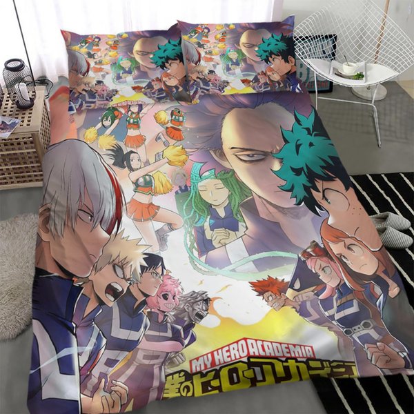 My Hero Academia Duvet, Anime Boku No Hero Academia Bedding Set-image