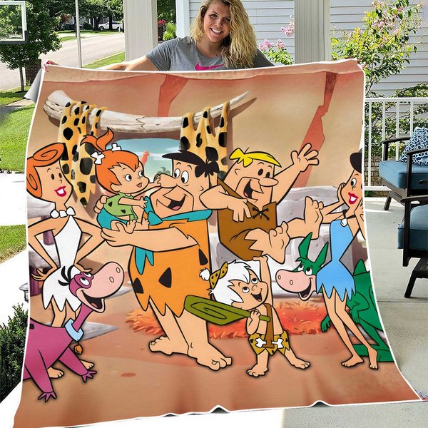 The Flintstones Blanket The Flintstones Cartoon Movies Fleece Blanket-image