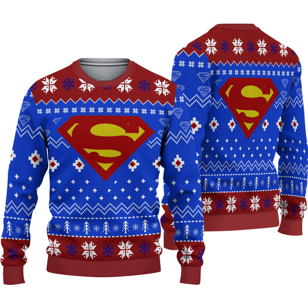 Super Heroes Superman Christmas Ugly Sweater-image