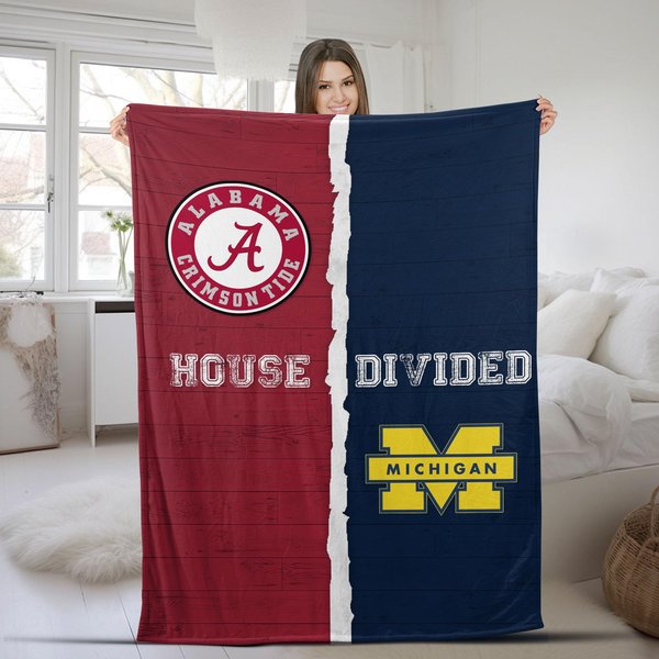 Custom House Divided Blanket, House Divided Baseball, Basketball Team Blanket-image