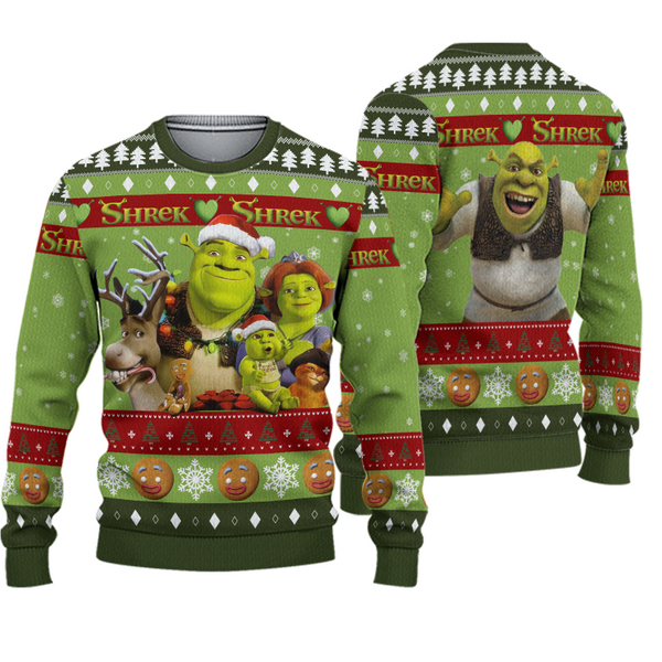 Funny Shrek Christmas Ugly Sweater-image