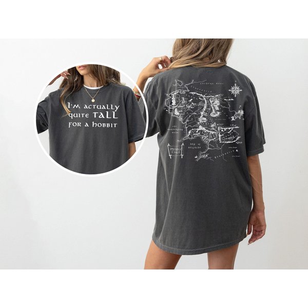 Lotr T-Shirt, Tall For A Hobbit Shirt, Funny Nerd Gift-image