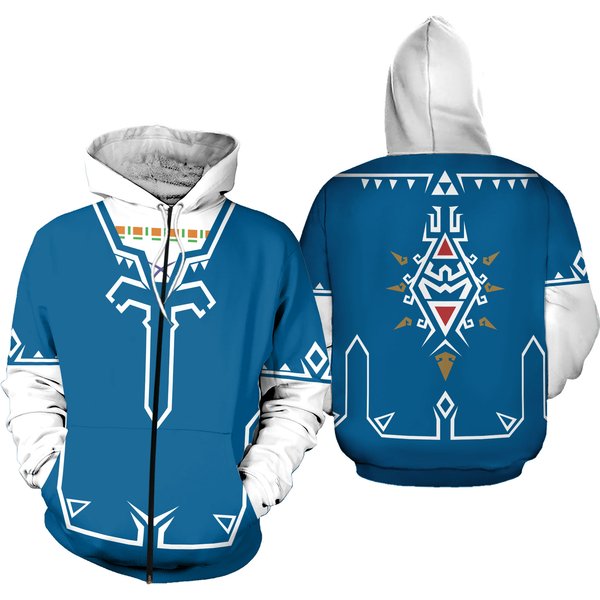 The Legend Of Zelda Hoodie, 3D Zip Hoodie-image