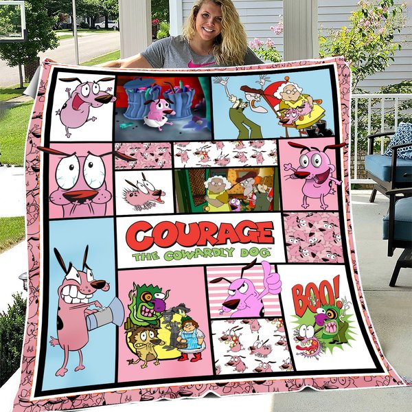 Courage The Cowardly Dog Blanket Courage The Cowardly Dog Fleece Blanket-image