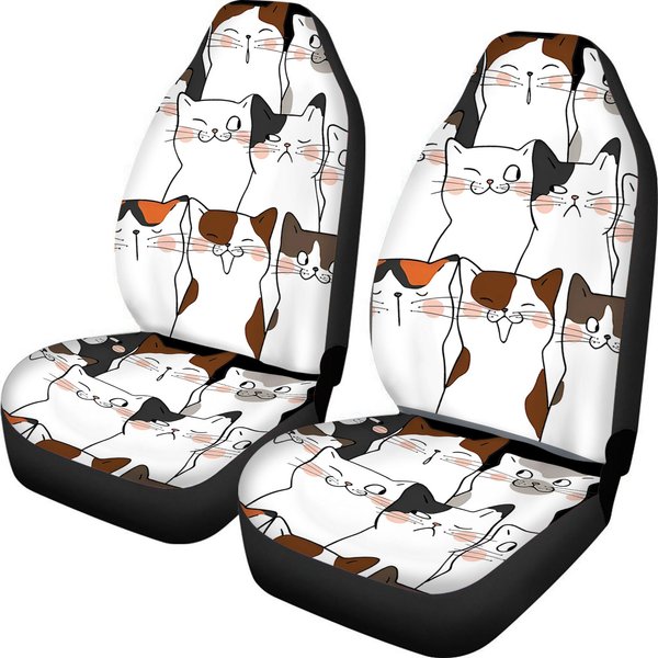 Purrfectly Adorable Cute Cat Car Seat Covers-image