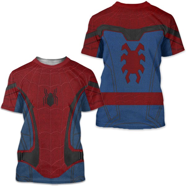 The Stark Suit Costume T-Shirt, Peter Parker Cosplay Costume 3D Shirt-image