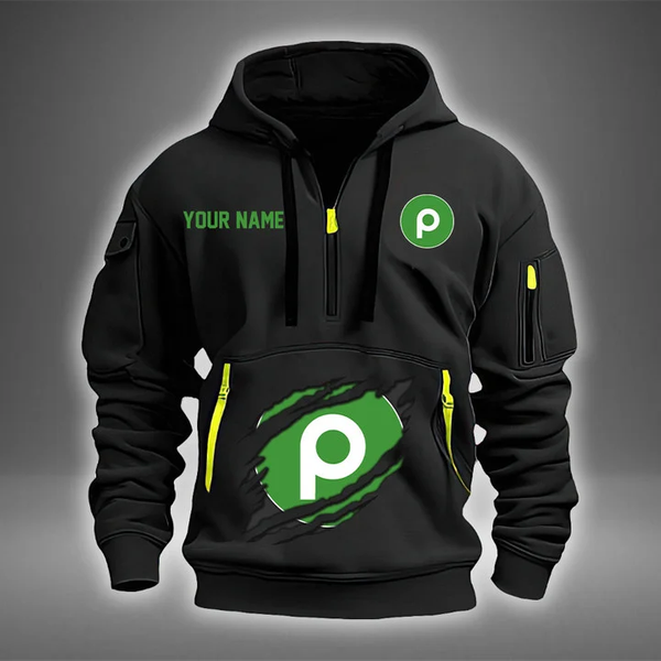 Publix Mens Quarter Zip Hoodies Pullover Tactical Hooded Sweatshirt Xths2838-image