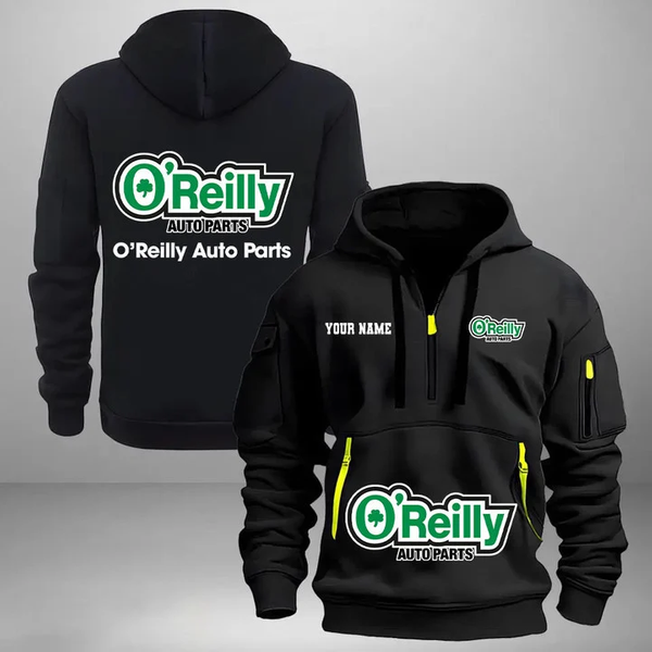 Personalized Name O Reilly Auto Parts 2d Quarter Zip Hoodie