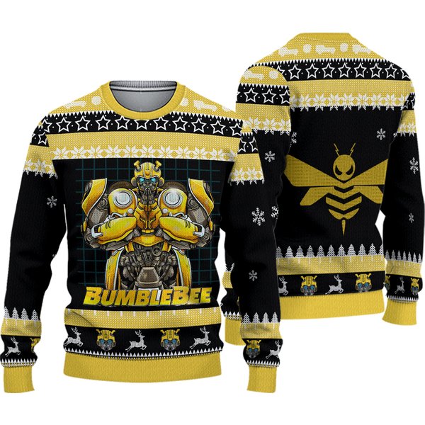 Bumblebee Transformers Christmas Ugly Sweater, Transformers Autobots-image