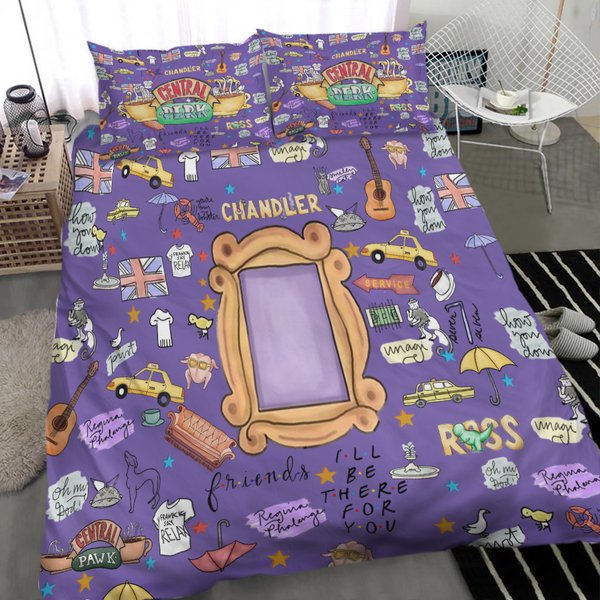 Friends Movie Bedding Set, Friends Tv Duvet Cover, Friend Tv Bedding, Sitcom Movie Bed Set