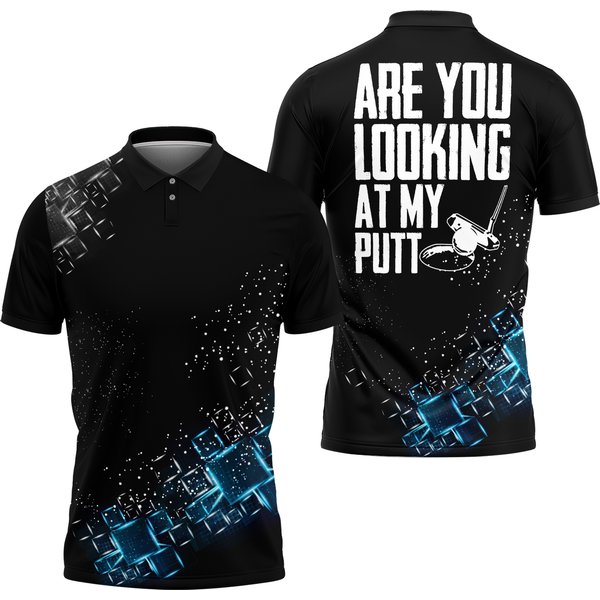Funny Golf Are You Looking At My Putt Funky Golf Team 3D Polo Shirt-image
