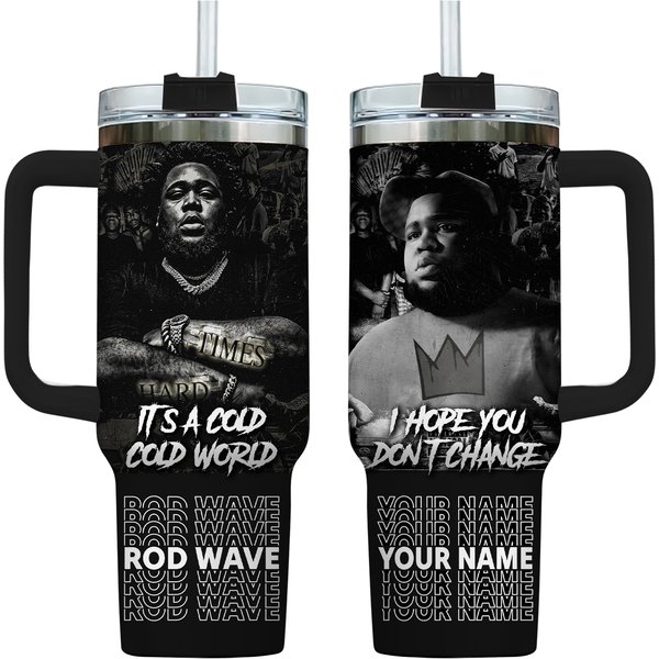 Rod Wave Tumbler 40Oz, Personalized Rod Wave Stainless Tumbler, Last Lap Tour Tumbler, Rod Wave Rapper Tumbler, Rap Music Tour Gift-image