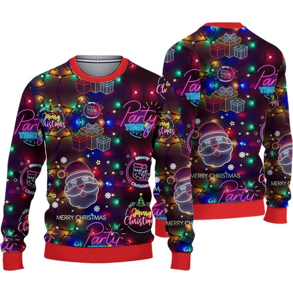 Ugly Neon Lighting Christmas Sweater-image