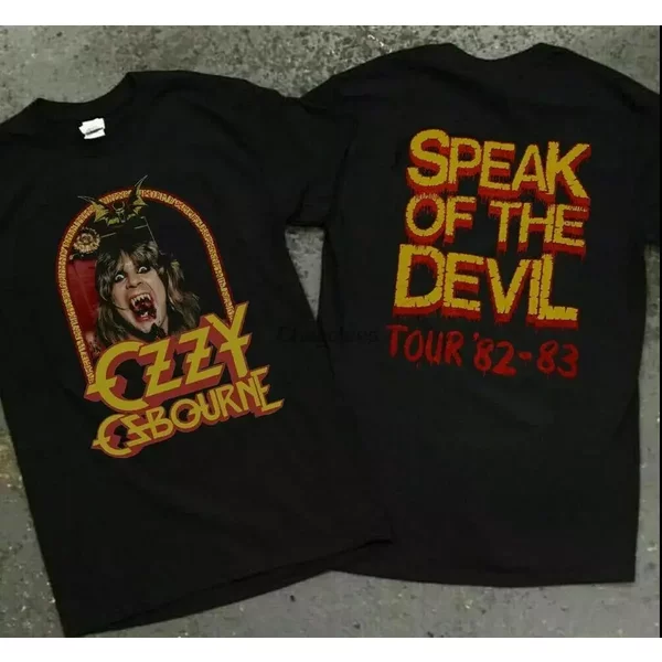 Vintage 1982 Ozzy Osbourne Speak Of The Devil Tour Concert T Shirt-image
