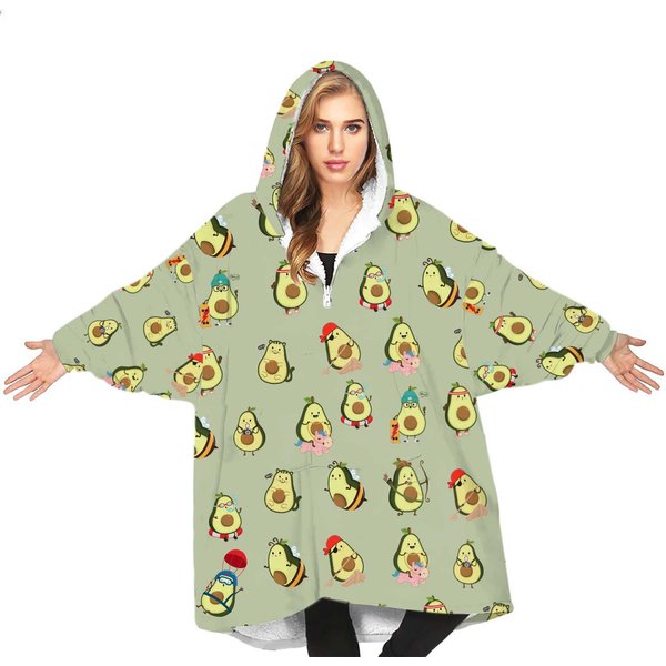 Avocado Fleece Blanket Hoodies-image