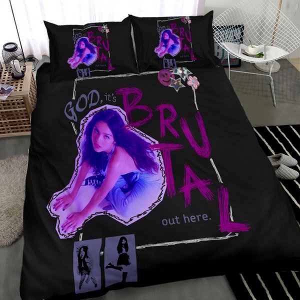 Olivia Rodrigo Sour License Plate Quilt Bedding Sets-image