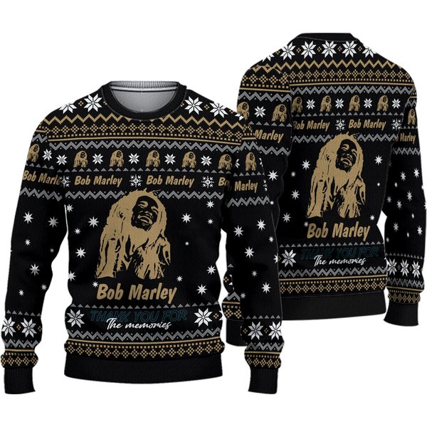 Bob Marley Legend Thank You Ugly Christmas Sweater-image