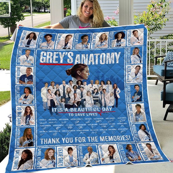 Grey's Anatomy Blanket Grey's Anatomy Fleece Blanket It's A Beautiful Day-image