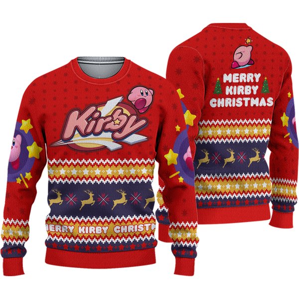 Merry Kirby Christmas Kirby Ugly Christmas Sweater