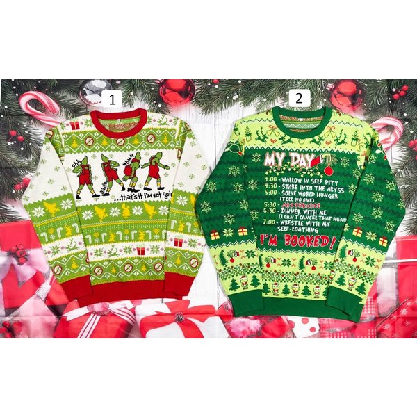 Whoville University Knitted Sweater, Christmas Movie Sweater, That's It I Am Not Going Ugly-image