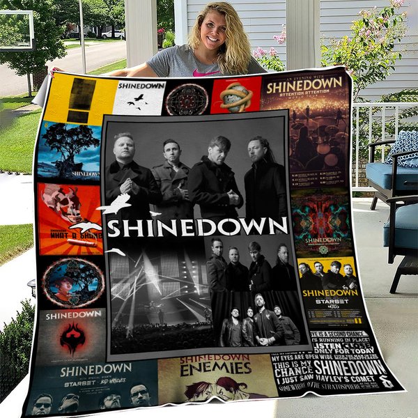 Shine Down Rock Band Albums Premium Fleece Blanket, Shine Down Members Fleece Blanket-image